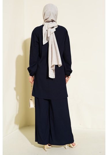Bigdart Kadın Lacivert Tunik Pantolon Alt Üst Takım 6663 001