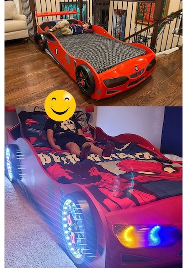 Gt2 - Bmw - Arabalı Yatak - Tekerlekleri Ledli.