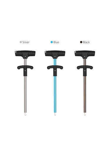 Kosona Gümüş Alüminyum Plastik Balık İğnesi Çıkarıcı, Ergonomik Tutamaklı Tek Elle Kullanıma Uygun 243mm