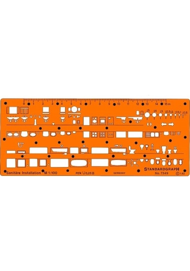 Standardgraph Tesisat Şablonu 1/100 No 7349