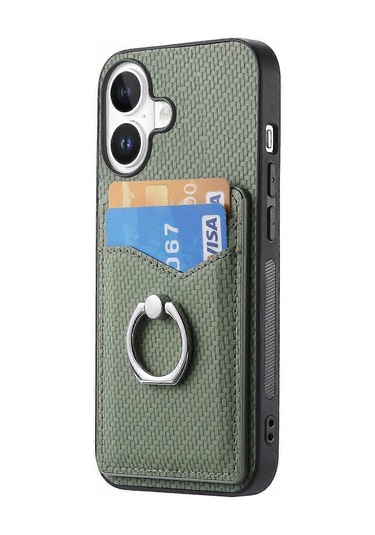 Kart Yuvalı, Halka Tutuculu, Standlı Ve Telefon Korumalı İphone 16 Kılıfı Diğer