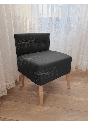 Ultra Lüks Ahşap Ayak Alda Lokum Puf Kahve