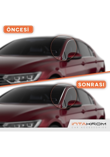 intakrom Volkswagen Passat B8 Krom Ön Cam Direği 2 Parça 2015 - 2019