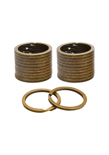 30 Adet Antik Renk 3 Cm Metal Anahtarlık Halkası