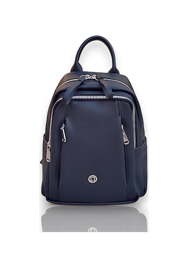 Kadın Deri Sırt Çantası Çok Gözlü 8683255013753 Siyah