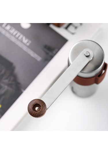 Xiyyadms El Değirmeni Kahve Öğütücü - Paslanmaz Çelik Gövde, Ahşap Tutacak, Ayarlanabilir Seramik Bıçak, Kamp Ve Ev Kullanımı İçin