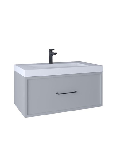 Kobos Kb710019 Frame 80 Cm Lavabo Dolabı Light Grey Çok Renkli