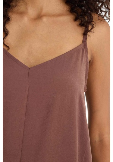 Defacto V Yaka Modal Askılı Maxi Elbise F6466ax25smbn166 Kahve Defacto V Yaka Modal Askılı Maxi Elbise F6466ax25smbn166 Kahve