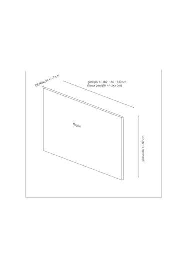 120x200 Motya Baza Başlığı - Açık Gri