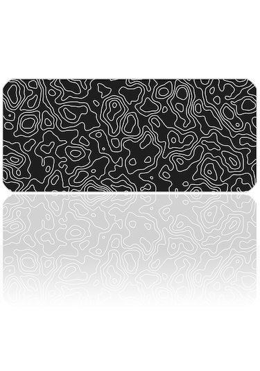 90x40cm Black Topography Map Xxl Büyük Boy Gaming Oyuncu Mousepad
