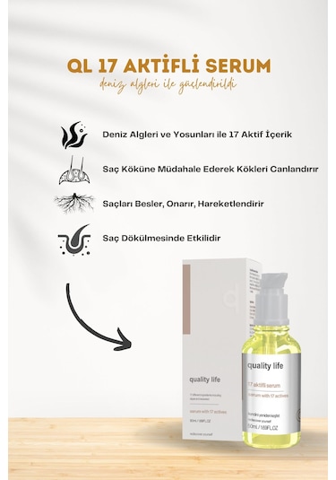 Quality Life Saç Dökülmesine Karşı Şampuan 3 x 300 ML + Saç Vitamini 3 x 60 Tablet + Serum 3 x 50 ML