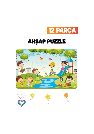 Ahşap Çocuk Puzzle 12 Parça-36