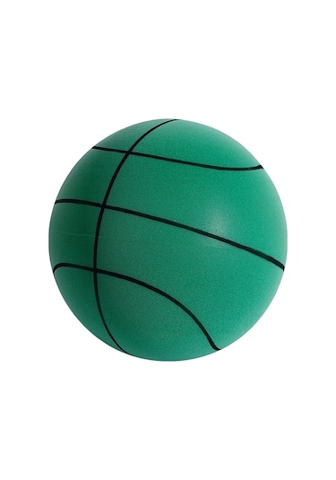 Ranyeek Çocuklar İçin Sessiz 7 Numara Yeşil Çizgili Basketbol Topu - Taşınabilir Ve Eğlenceli