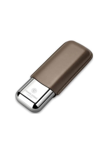 Cigarloong Metal Deri Puro Kılıfı 2'li Vizon Grey 60ring