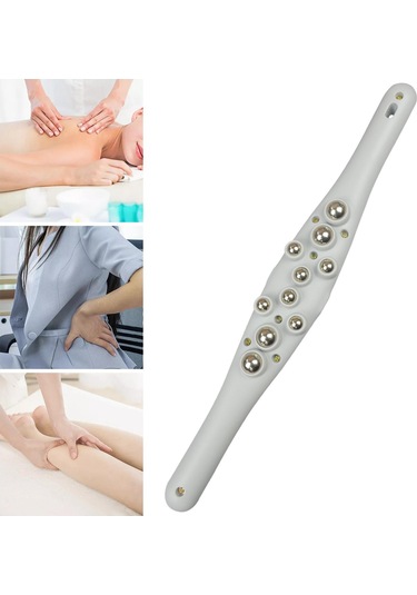 Suntek Sırt Vücut Boyun Bacak Için Boncuklu Makaralı Top Gri