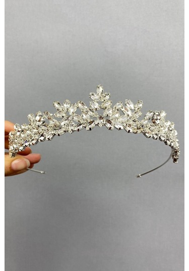 FdayAksesuar Gümüş Renk Khayal Model Gelin Tacı FRDY31582