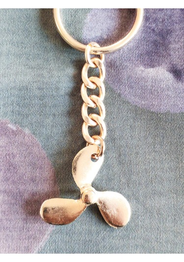 Moncuk Design Metal Tekne Pervanesi Sarı Anahtarlık