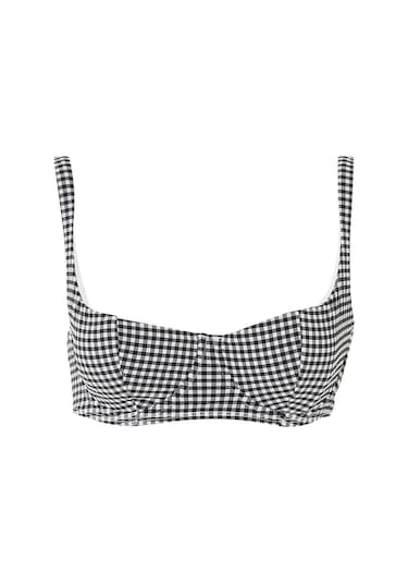 Good American Balconette Bikini Üstü Siyah