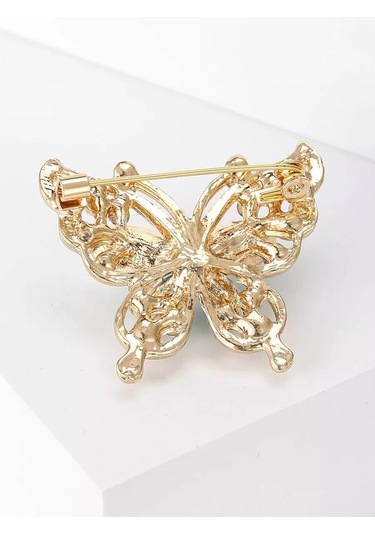 Fashion Jewelry Kelebek Broş Bijuteri 226634386 Altın Rengi