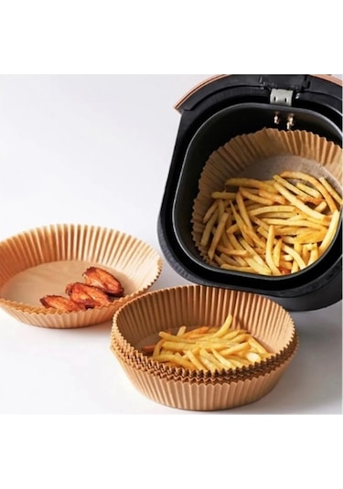 Airfryer Pişirme Kağıdı 50 Adet Yağsız Fritöz Pişirme Kağıdı
