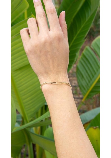 Altın Ataç Zincirli Bileklik BGA0127-Y Sarı Altın