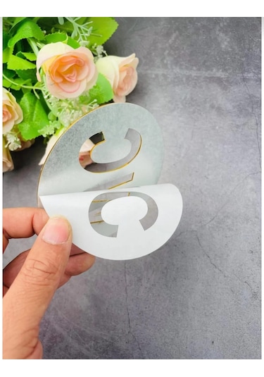 Wc Tabelası Aynalı Pleksi Altın Renk Gold Renk 10 Cm X 8 Cm