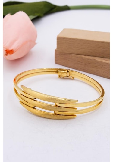 Latif Kuyumculuk 22 Ayar Altın İki Sıra Oval Kaburga Kadın Bileklik Lkbk1155