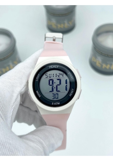 Penly Su Geçirmez Dijital Çocuk Kol Saati 348 Model Pembe +4 Renk Kronometre-alarmlı 5atm