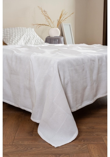 Soley Serenity %100 Pamuk 220 X 240 Cm Battal Boy Pike Beyaz