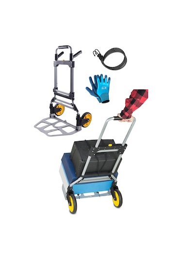 Deko Turkey Geniş Büyük Boy Koli Yük Malzeme Taşıma Araba 150kg