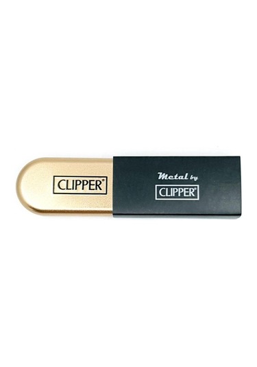 Clipper Metal Taşlı Altın Çakmak