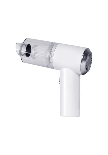 Springsun Ev Ve Araç İçin Şarjlı Minik Süpürge, Kablosuz Elden Tutulabilir, Kolay Kullanım, Beyaz Standart Paket