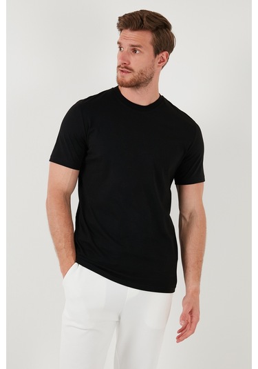 Buratti Pamuklu Regular Fit 2'Li Basic Erkek T Shirt 59020202 Siyah-Siyah