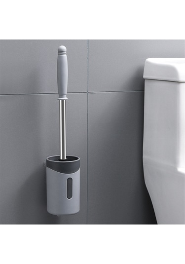 Tuvalet Fırçası Yumuşak Kaymaz Temizleme Fırçası Gri Gri