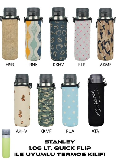 Quick Flip 1.06 Lt. İle Uyumlu Omuz Askılı Termos Kılıfı Çok Renkli