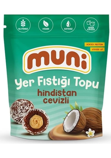 Muni Hindistan Cevizli Yer Fıstığı Topu 6 x 80 G