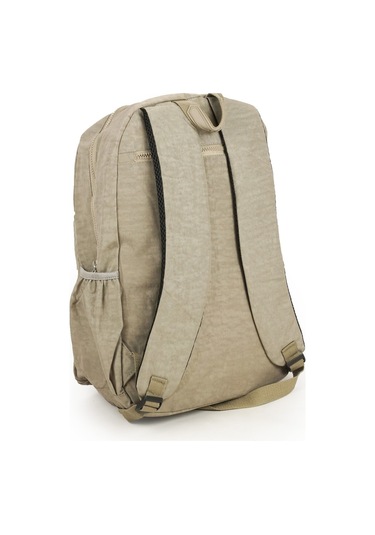 571 Krinkıl / Klinkır Su Geçirmez Hafif Çok Gözlü Spor, Seyahat, Okul, Laptop Sırt Çantası Bej 1g Bej
