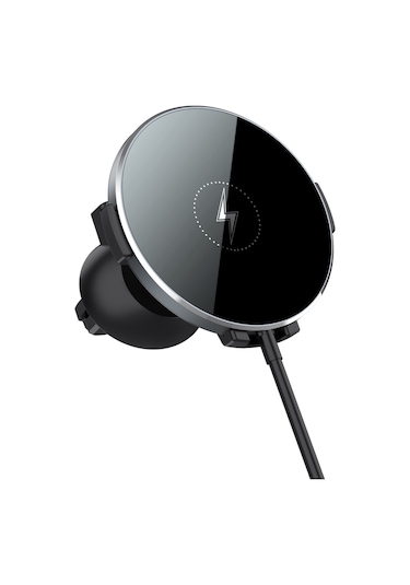 Butu Ys12 Araç Hava Firar Montajı Ayrılabilir 15w Max Manyetik Kablosuz Şarj Cihazı Siyah
