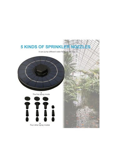 Padalink Güneş Enerjili Kaynaklı Süzgeçli Ve Su Yetersizliği Korumalı Süngerli Fıskiye Pompa - Bsv-sp036px 5 Fıskiye Aynası, 50cm Maksimum Yükseklik