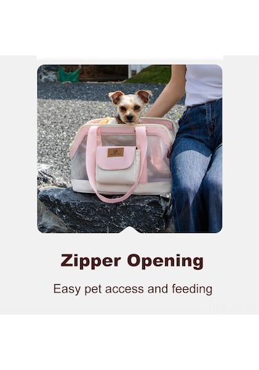 Vkemall Kedi Köpek Taşıma Çantası, Hava Geçirgen, 7kg Yük Kapasitesi, Oxford Kumaş, Gri, Omuz Kayışı, Taşınabilir Evcil Hayvan Çantası