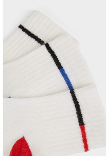 Defacto Erkek Bebek Kaydırmaz Taban 3lü Pamuklu Uzun Çorap E5017a5nswt1 Beyaz