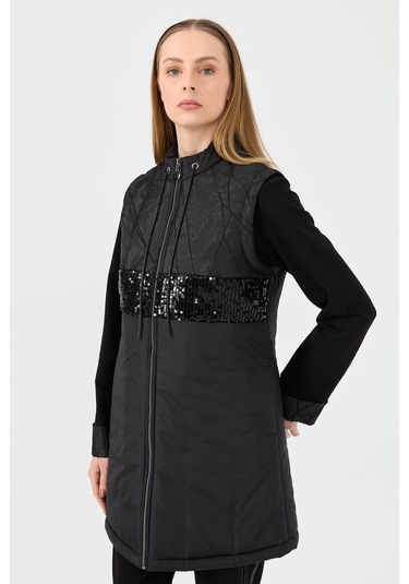 Önü Payet Kombinli 3'lü Takım Siyah Siyah