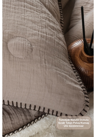 Elart Palermo Comfort Uyku Seti Çift Kişilik 3 Parça 220x240 Cm Bej Bej
