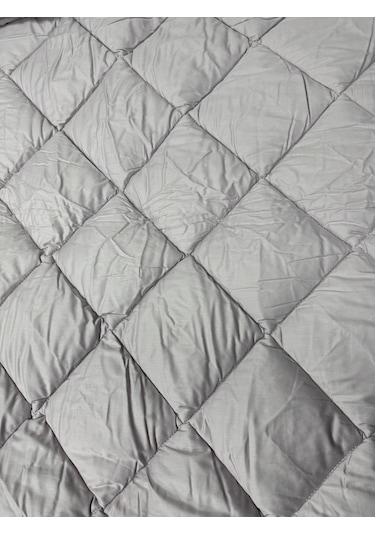 Clasy %100 Pamuk Ranforce Tek Kişilik Yorgan Çift Taraflı Mor Düz Desenli Kapitoneli Mor