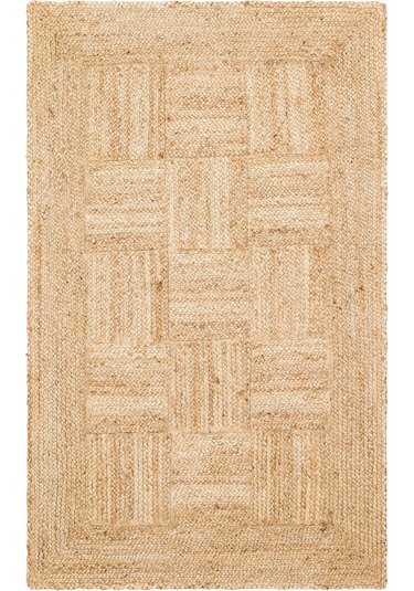 Eko Halı Echo Jüt Ech 06 Natural Xw Dekoratif Jüt Kilim Naturel Bej