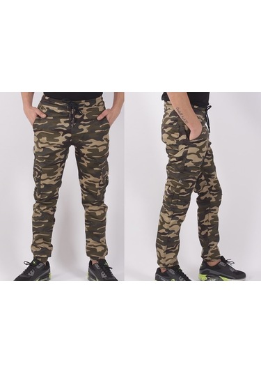 Bel-Paça Lastikli,Cepli Kamuflaj Pantolon-91000-1