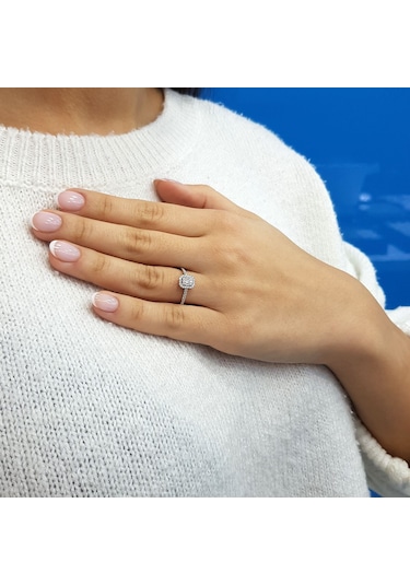 Lova 0,25 Karat Baget Pırlanta Yüzük - 1010346