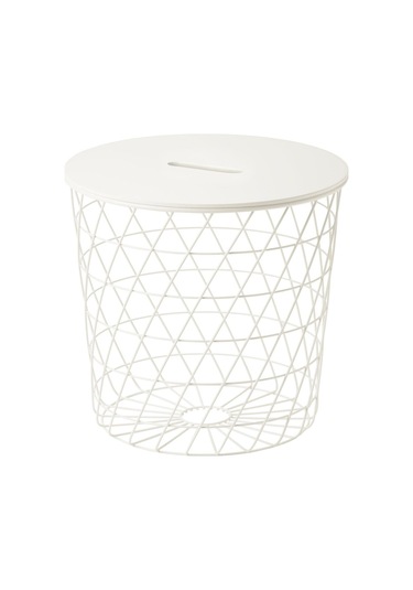 Saklama Bölmeli Sehpa, Beyaz, 44 Cm Beyaz