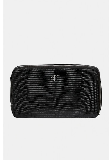 Calvin Klein Jeans Lizard Embossed Leat Kadın Siyah Cüzdan Lv04f1071g-ub1 Siyah