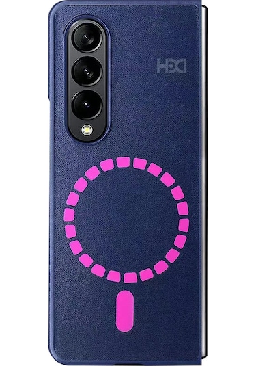 Samsung Galaxy Z Fold 4 Kılıf Hbc-156 Forum Magneticsafe Kapak - Lacivert
